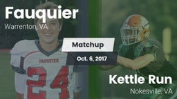 Matchup: Fauquier  vs. Kettle Run  2017