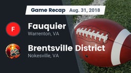 Recap: Fauquier  vs. Brentsville District  2018