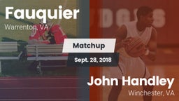 Matchup: Fauquier  vs. John Handley  2018