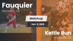 Matchup: Fauquier  vs. Kettle Run  2018