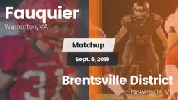 Matchup: Fauquier  vs. Brentsville District  2019