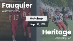 Matchup: Fauquier  vs. Heritage  2019