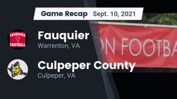 Recap: Fauquier  vs. Culpeper County  2021