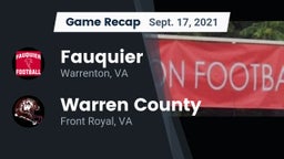 Recap: Fauquier  vs. Warren County  2021