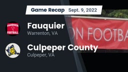 Recap: Fauquier  vs. Culpeper County  2022