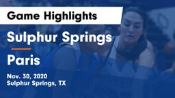 Sulphur Springs  vs Paris  Game Highlights - Nov. 30, 2020