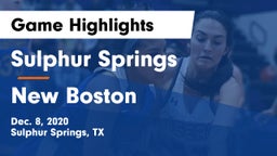 Sulphur Springs  vs New Boston  Game Highlights - Dec. 8, 2020