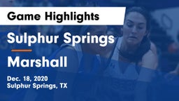 Sulphur Springs  vs Marshall  Game Highlights - Dec. 18, 2020