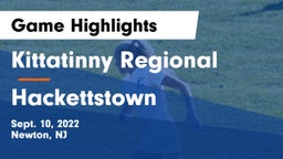 Kittatinny Regional  vs Hackettstown  Game Highlights - Sept. 10, 2022