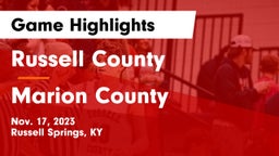 Russell County  vs Marion County  Game Highlights - Nov. 17, 2023
