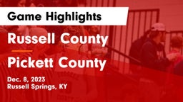 Russell County  vs Pickett County  Game Highlights - Dec. 8, 2023