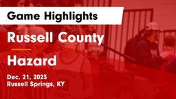 Russell County  vs Hazard  Game Highlights - Dec. 21, 2023
