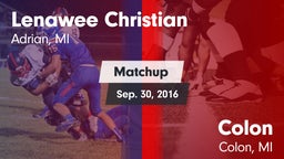 Matchup: Lenawee Christian vs. Colon  2016