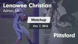 Matchup: Lenawee Christian vs. Pittsford 2016