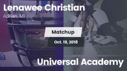 Matchup: Lenawee Christian vs. Universal Academy 2018