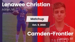 Matchup: Lenawee Christian vs. Camden-Frontier  2020