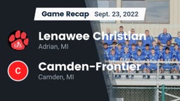 Recap: Lenawee Christian  vs. Camden-Frontier  2022