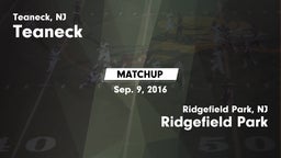 Matchup: Teaneck  vs. Ridgefield Park  2016