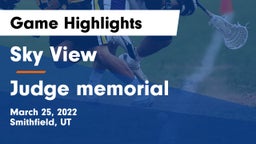 Sky View  vs Judge memorial Game Highlights - March 25, 2022