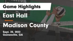 East Hall  vs Madison County  Game Highlights - Sept. 20, 2022