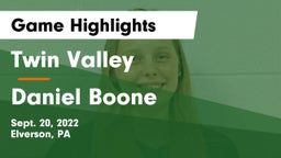 Twin Valley  vs Daniel Boone  Game Highlights - Sept. 20, 2022