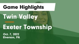 Twin Valley  vs Exeter Township  Game Highlights - Oct. 7, 2022