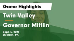 Twin Valley  vs Governor Mifflin   Game Highlights - Sept. 5, 2023