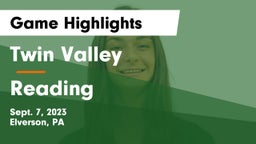 Twin Valley  vs Reading  Game Highlights - Sept. 7, 2023