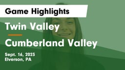 Twin Valley  vs Cumberland Valley  Game Highlights - Sept. 16, 2023