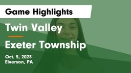 Twin Valley  vs Exeter Township  Game Highlights - Oct. 5, 2023