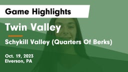 Twin Valley  vs Schykill Valley (Quarters Of Berks) Game Highlights - Oct. 19, 2023