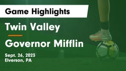 Twin Valley  vs Governor Mifflin   Game Highlights - Sept. 26, 2023