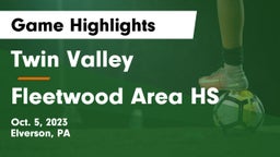 Twin Valley  vs Fleetwood Area HS Game Highlights - Oct. 5, 2023