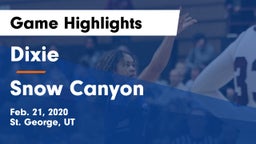 Dixie  vs Snow Canyon  Game Highlights - Feb. 21, 2020