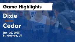 Dixie  vs Cedar  Game Highlights - Jan. 20, 2023