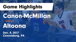 Canon-McMillan  vs Altoona  Game Highlights - Dec. 8, 2017