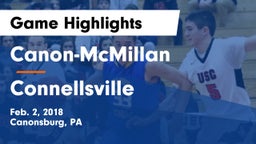 Canon-McMillan  vs Connellsville  Game Highlights - Feb. 2, 2018