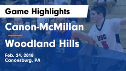 Canon-McMillan  vs Woodland Hills  Game Highlights - Feb. 24, 2018