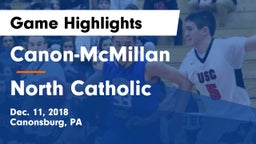Canon-McMillan  vs North Catholic  Game Highlights - Dec. 11, 2018