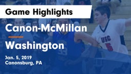 Canon-McMillan  vs Washington  Game Highlights - Jan. 5, 2019