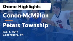 Canon-McMillan  vs Peters Township  Game Highlights - Feb. 5, 2019