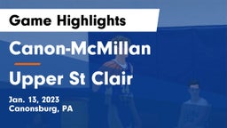 Canon-McMillan  vs Upper St Clair Game Highlights - Jan. 13, 2023