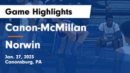 Canon-McMillan  vs Norwin  Game Highlights - Jan. 27, 2023