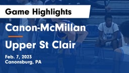 Canon-McMillan  vs Upper St Clair Game Highlights - Feb. 7, 2023