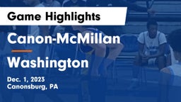 Canon-McMillan  vs Washington  Game Highlights - Dec. 1, 2023