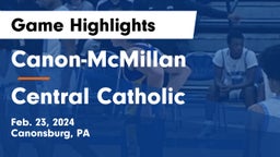 Canon-McMillan  vs Central Catholic  Game Highlights - Feb. 23, 2024