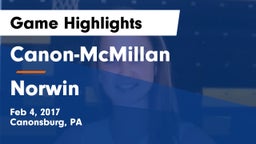 Canon-McMillan  vs Norwin  Game Highlights - Feb 4, 2017