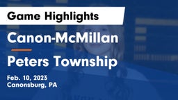Canon-McMillan  vs Peters Township  Game Highlights - Feb. 10, 2023
