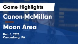 Canon-McMillan  vs Moon Area  Game Highlights - Dec. 1, 2023