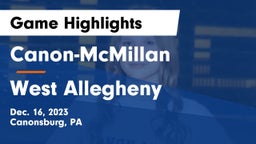 Canon-McMillan  vs West Allegheny  Game Highlights - Dec. 16, 2023